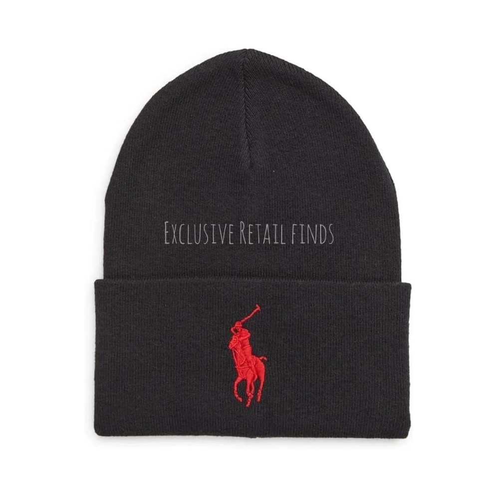 NWT! Polo Ralph Lauren Big Pony Cuffed Beanie